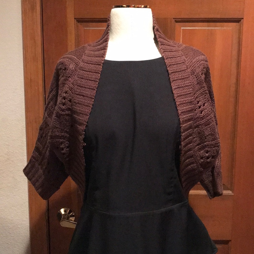 Brown Knit Shrug Sweater Size Small